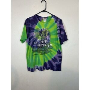 Vintage Disney Tower of Terror Shirt Youth XL Just Inhale And Scream Tie Dye Y2K